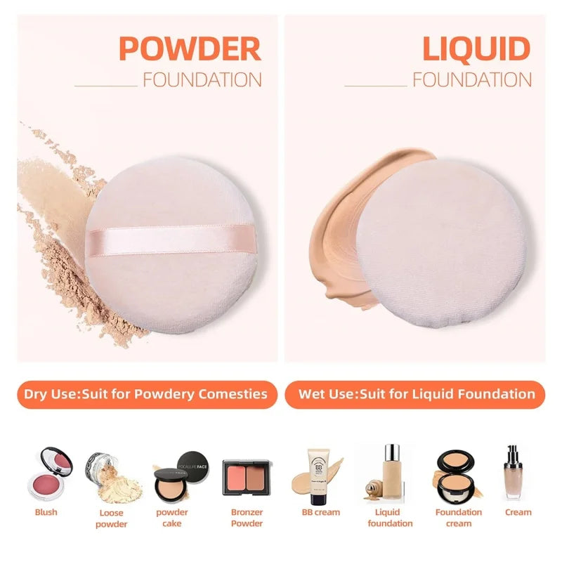 5/10Pcs Round Makeup Sponges Cosmetics Tools Soft Velvet Powder Puff Blender Sponges Facial Foundation Puff Make Up Accessories