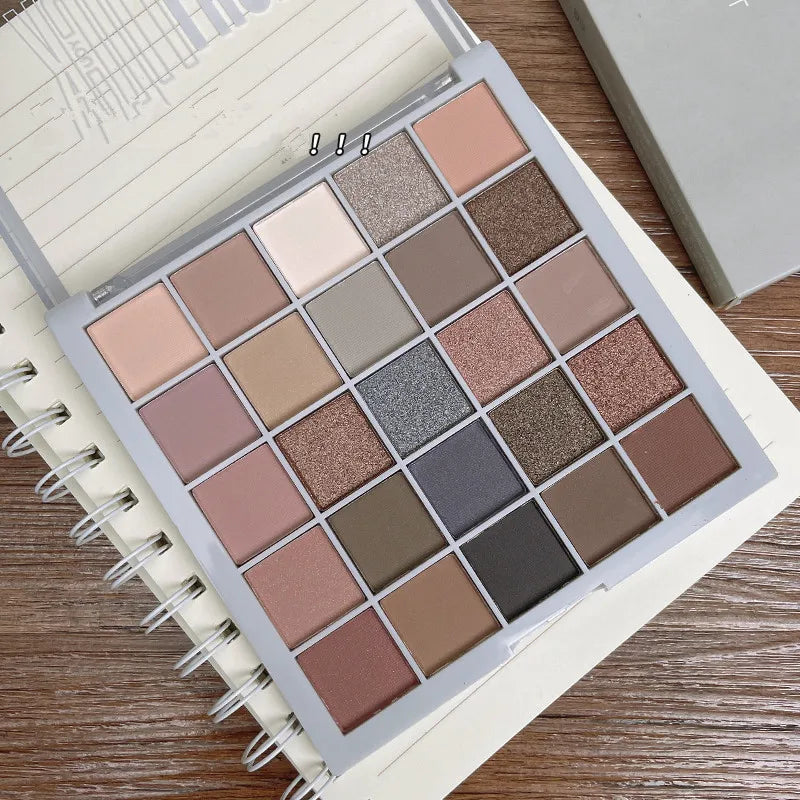 Cool Low Saturation Pure Wind 25 Color Eyeshadow Plate 2024 New Pearl Matte Color Ins Affordable Makeup