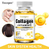 Hydrolyzed Collagen Peptides Capsules - with Vitamin C - Support for Healthy Hair, Skin, Nails, Joints & Bones,Antioxidants