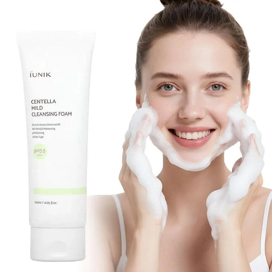 Korea IUNIK Centella Asiatica Cleans Skin Care Mild Cleansing Foam Cleanser Calming Gel Propolis Vitamin Moisturizing Cleanser