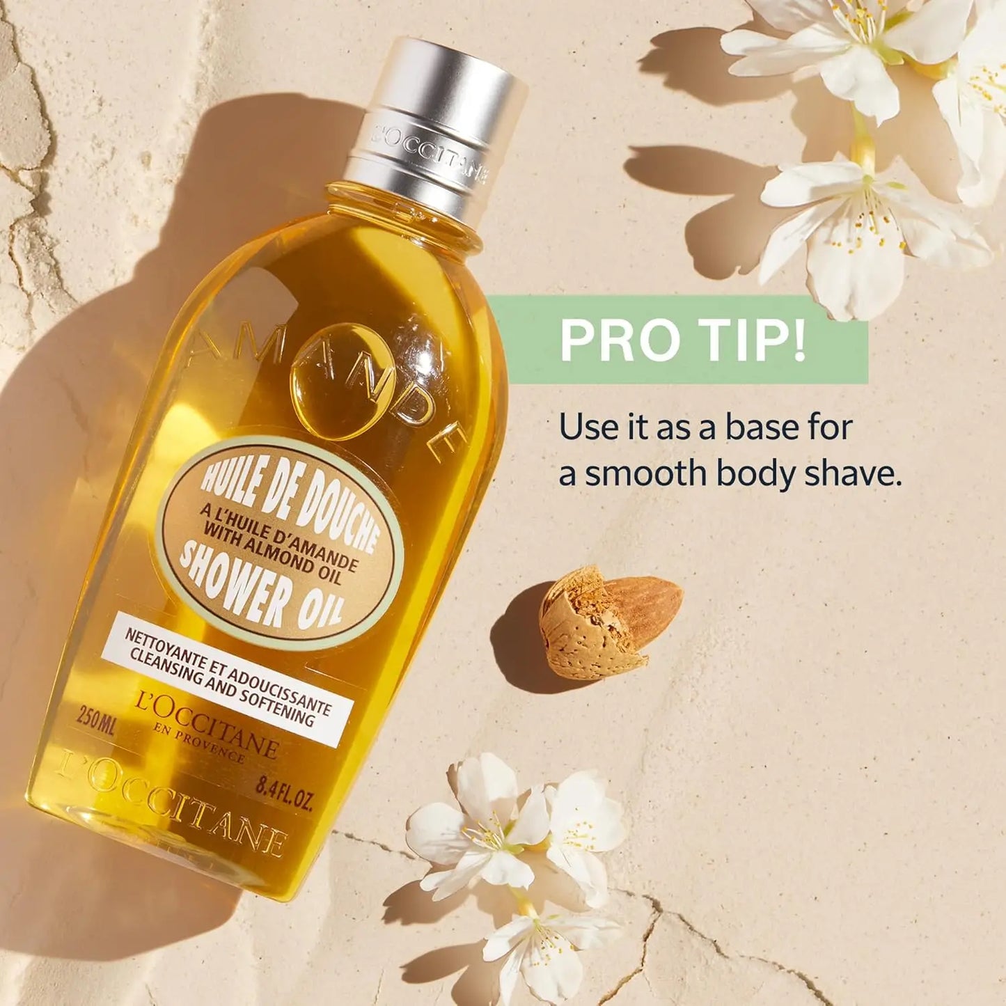 L'Occitane Almond Shower Oil: Cleanses, Softens, Milky Lather, Nourishing & Non-Drying