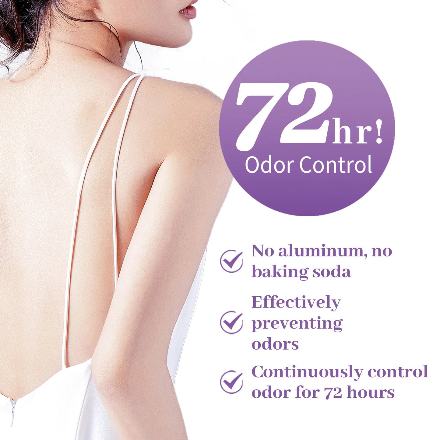 Whole Body Deodorant Stick 72 Hour Odor Control Long-Lasting Fragrance Armpit Odor Remove Sweat Refreshing Antiperspirant Stick