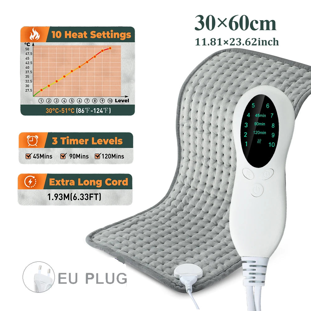 50*100cm Home Electric Heating Pad Back Shoulder Office Winter Warming Blanket 10 Heat Thermal Mat Abdomen Period Menstrual Belt