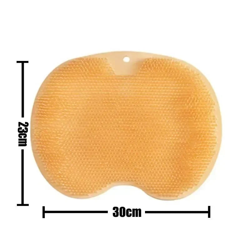 Body Shower Foot Scrubber Brush Wash The Body Cleanser Silicone Sponge Bath Massage Mat Back Brush Wall Mounted with Suction Cup