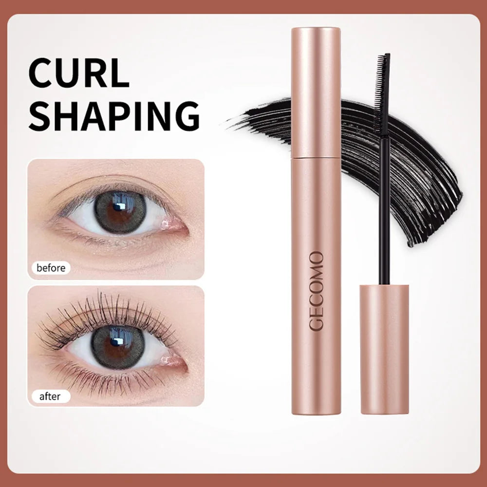 Naturally Curls Thick & Long Last Mascara with Silicone Brush Head Gecomo Mascara Specially Customized for Asian Lady