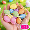 Easter Colorful Foam Eggs with Ropes Multicolors Glitter Simulation Eggs DIY Happy Easter Tree Hanging Pendants Party Decoration