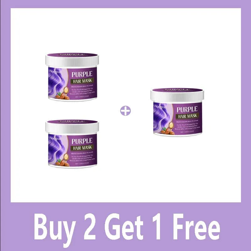 Magical Purple Hair Mask Lock Color Purple Hair Mask Cover Gray Hair Fade Yellow Suitable For Dye Care Products 120g