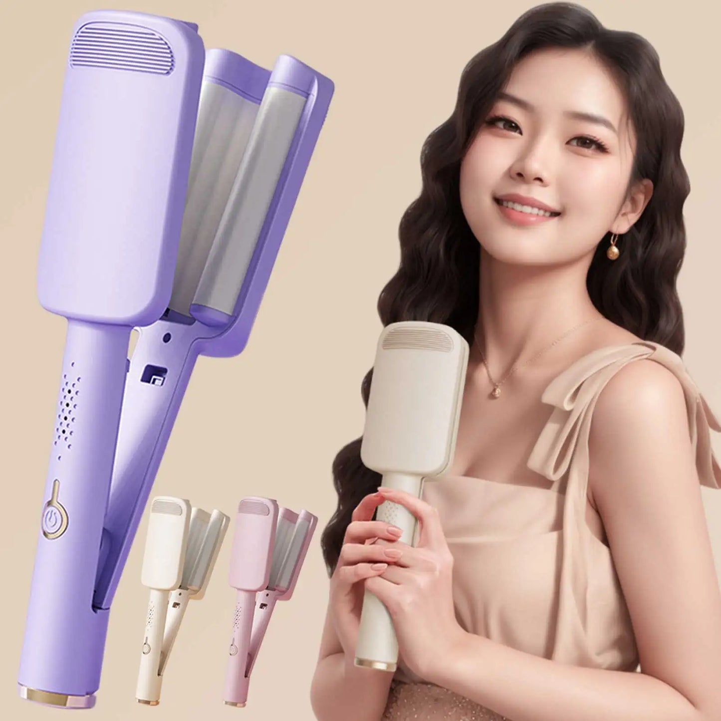 32mm Electric Curling Iron,Automatic Lambswool Curling Tool,Long Lasting French Styling Deep Waver Curling Iron For Women Female