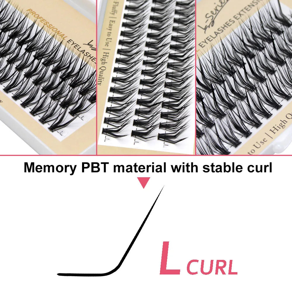 60pcs 30D C/D/L Curl Cluster Eyelash Extension Foxy Eyes Cat Look Natural Individual Eyelashes Bunches Makeup Tool Lashes Cilia