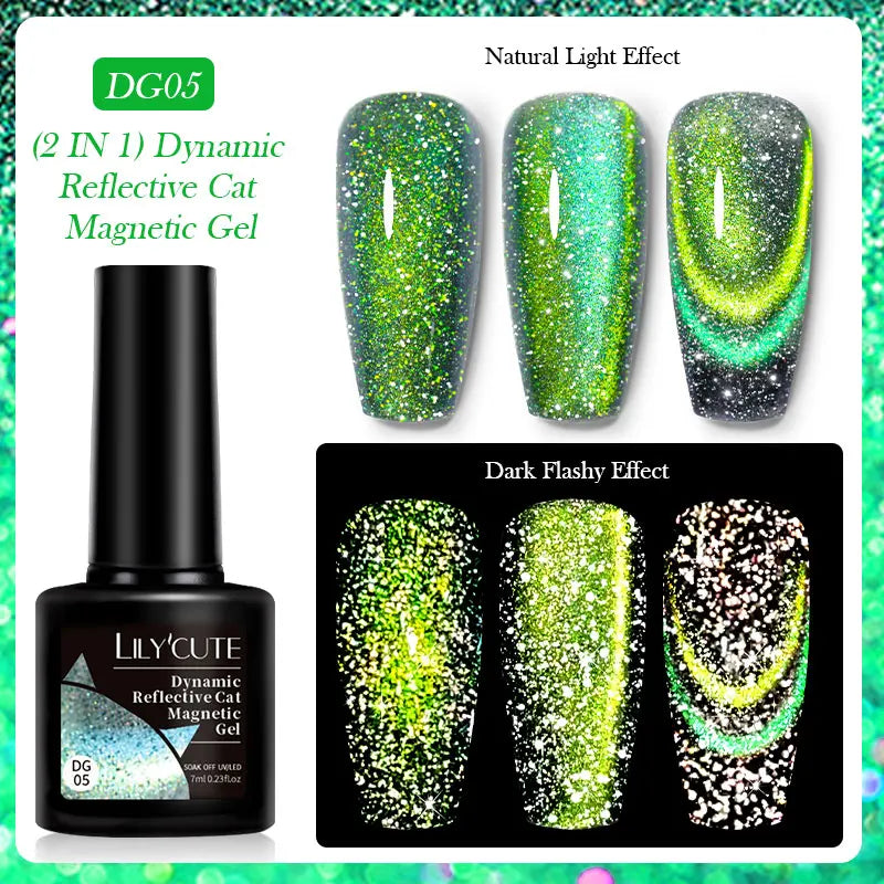 LILYCUTE Thermal Nail Gel Polish 3 Layers Temperature Shiny Color Changing Series Semi Permanent Soak Off UV Nail Gels Polish