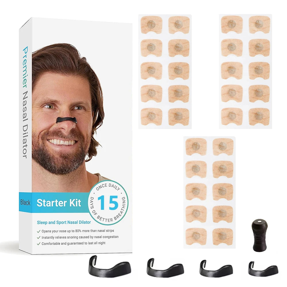 Skin Safe Magnetic Nose Strips,Sport Nasal Dilator,Intake Breathing Nasal Strip Starter Kit Boost Oxygen Snore Reducing Aids