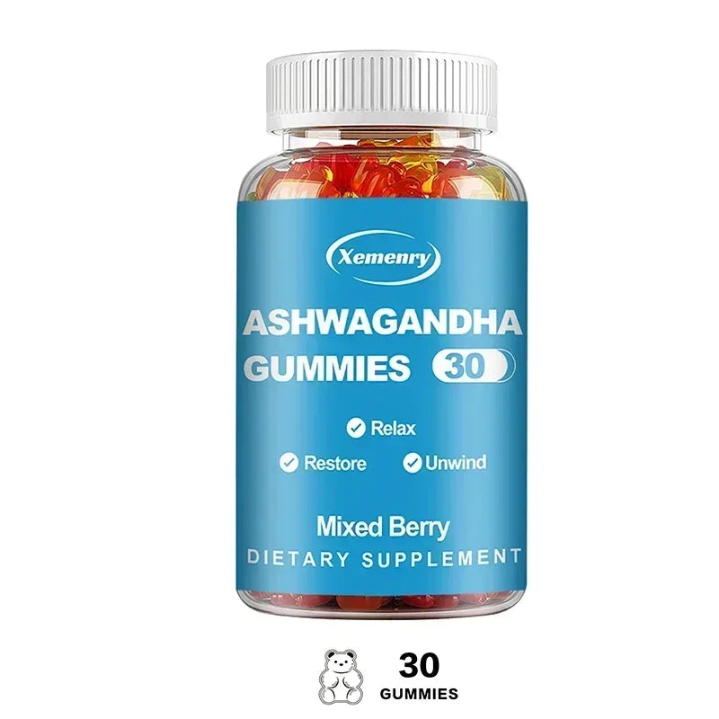 Ashwagandha Gummies - Relieve Stress, Improve Sleep, Enhances Energy and Libido, Promotes Energy and Endurance, Muscle Mass
