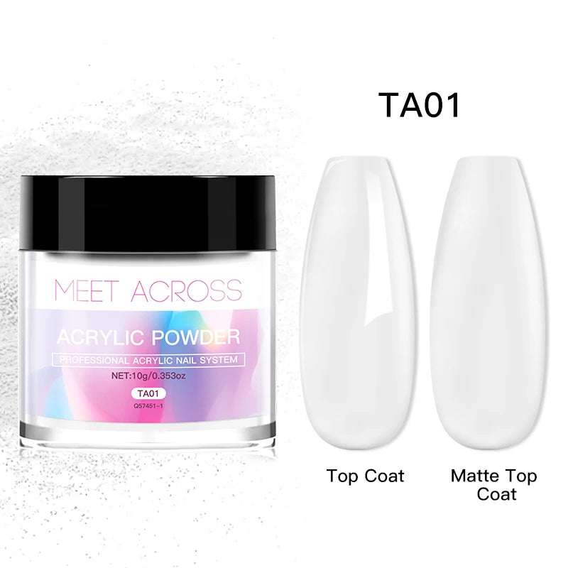 MEET ACROSS 40ml Acrylic Liquid Monomer For Nails Nail Art Carving Extension For Acrylic Powder Acrylic Crystal Liquid Manicure