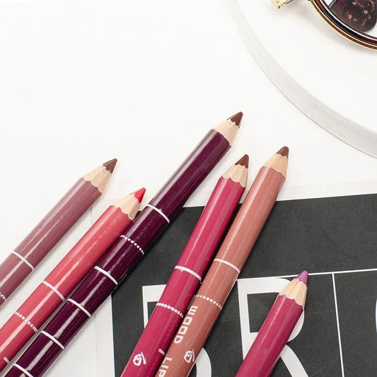 28Color Antifouling Lip Liner Professional Lipstick Pen Precise Waterproof Lip Outline Pencil Lip Makeup Lasting Eyeliner Creamy