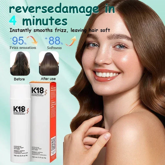 150ml K18 Original Leave-in Hair Mask Molecular Repairs Dry Damaged Hair 5 Seconds Repairing Smoothing Nourish Hair Care