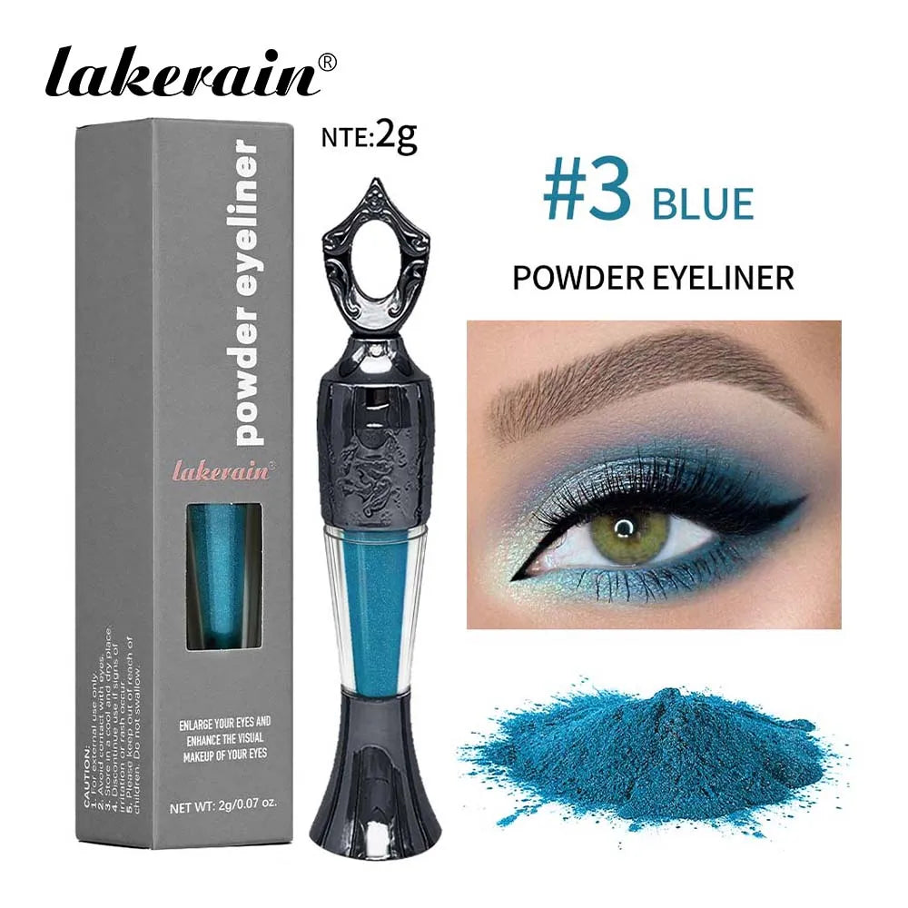 4Colors Etro Bottle Powder Eyeliner Mineral Powder Eye Liner Stick Waterproof Long Lasting Black Kohl Eyeshadow No Smudge Makeup