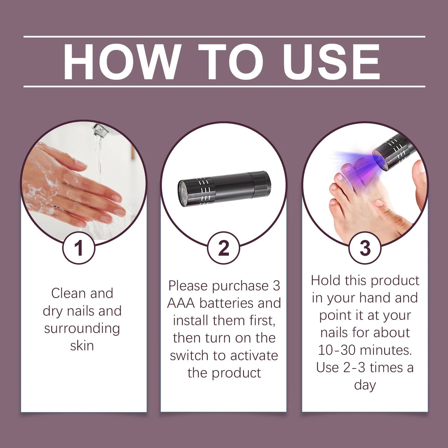 Nail repair blue light, nail care tools