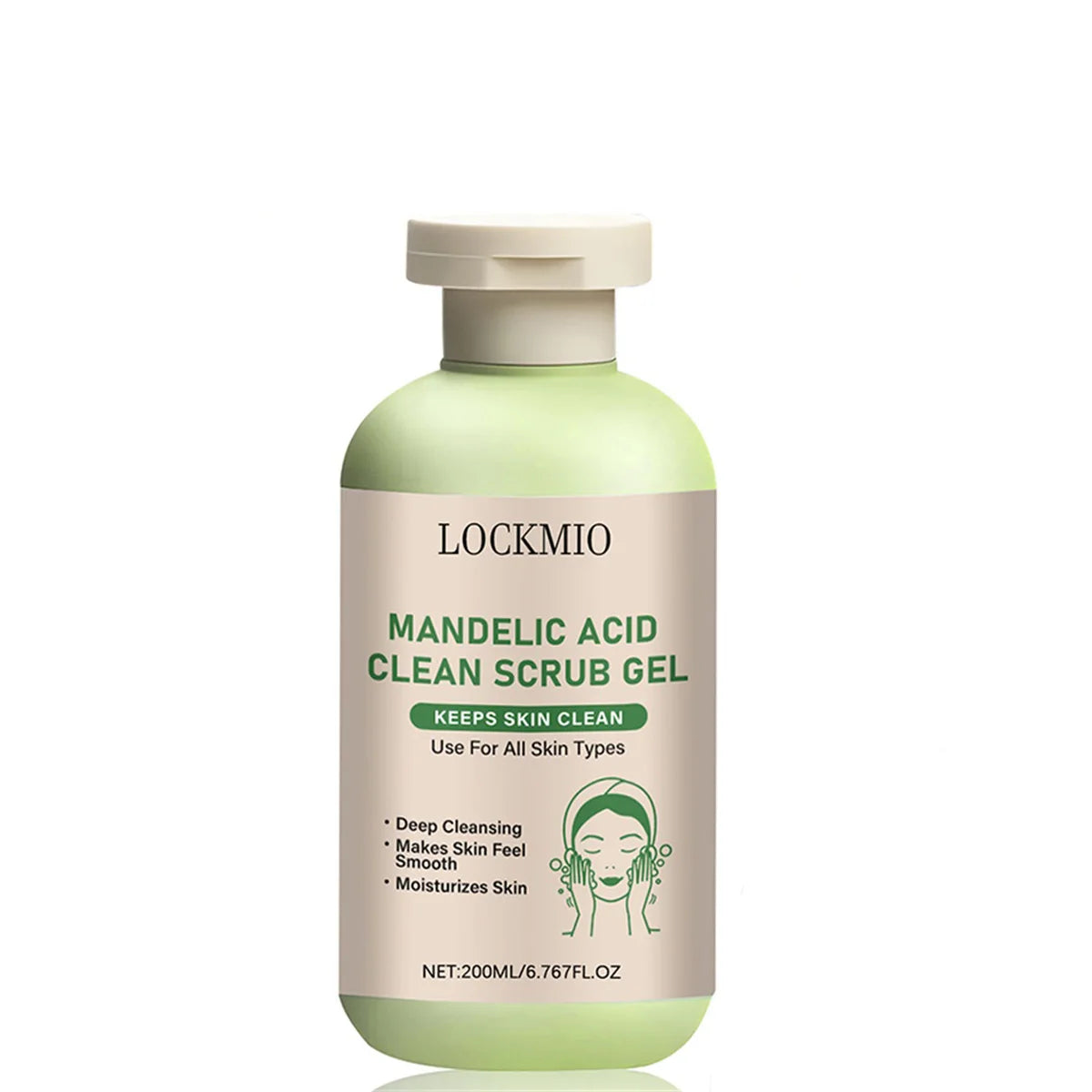 Mandelic Acid Clean Scrub Gel Gentle Exfoliator Dead Smooth Skin Care Product Deep Clean Scrub Improve Facial Texture Appearance