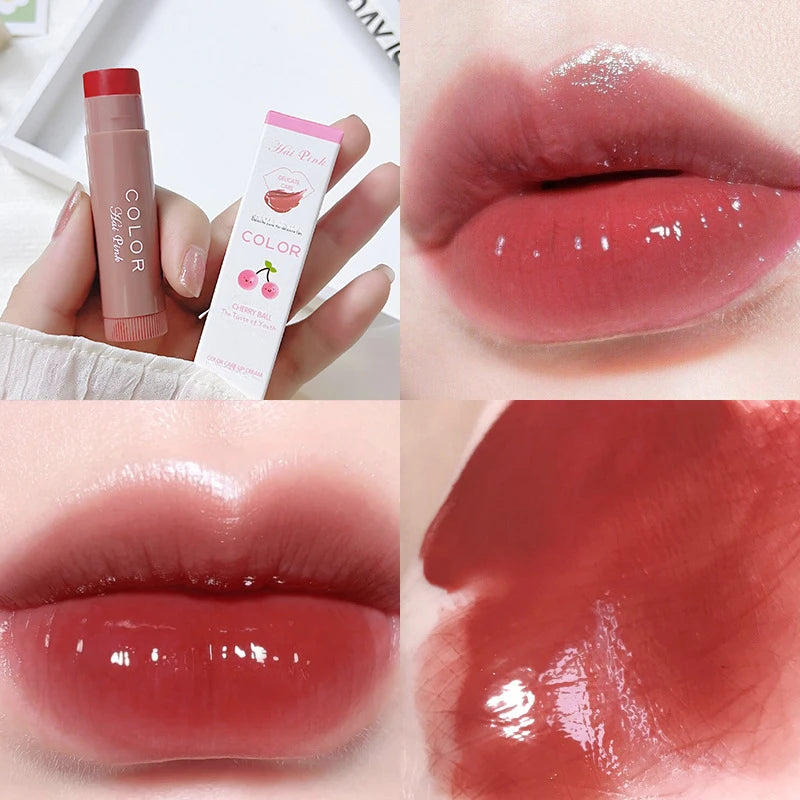 Cute Colored Lip Balm Moisturizing Lip Tint Long Lasting Waterproof Lipstick Women Girls Lips Cosmetics Valentine's Day Gifts