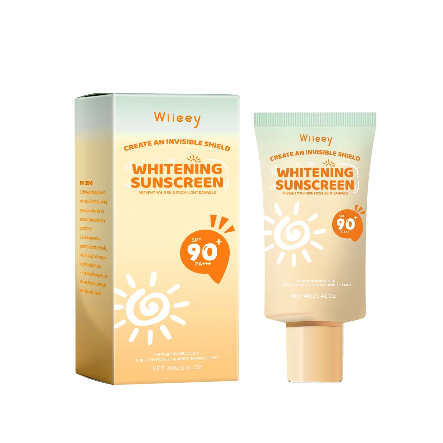 Children UV Protection Cream Lasting Sun Block Isolation Brightening Refreshing Oil Control SPF 90+Moisturizing Sunscreen Cream