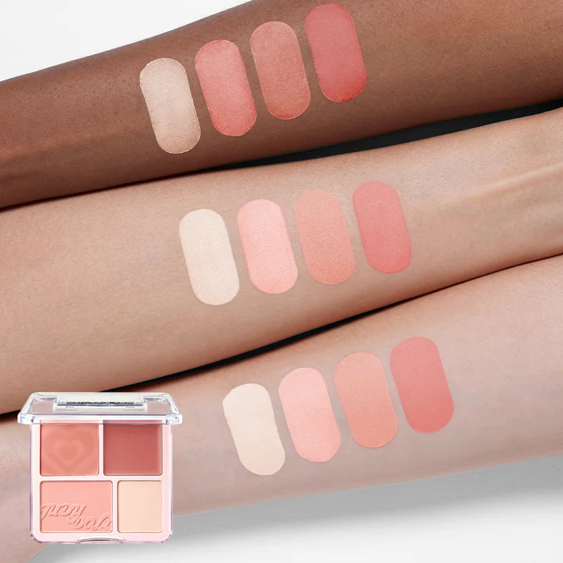 Judydoll 2-in-1 Blush & Highlighter Palette-Blush Cream, Radiant Matte Highlighter, Versatile Palette, Gift for Friends, Date