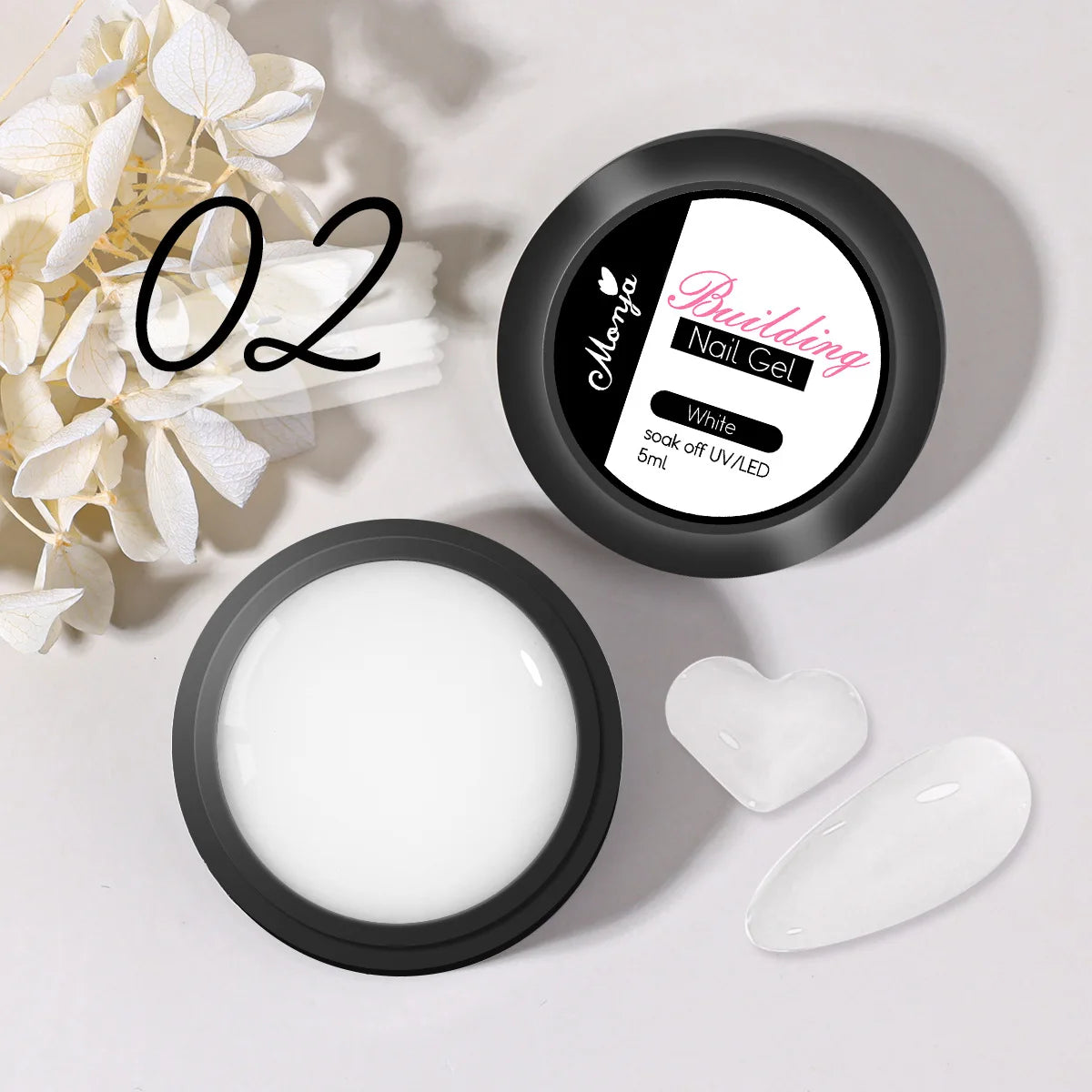 1 Jar White 3D Shaping Carving Non Stick Hand Extension Gel Nail Polish For Flower DIY Nail Art Extension Acrylic Nails Tools