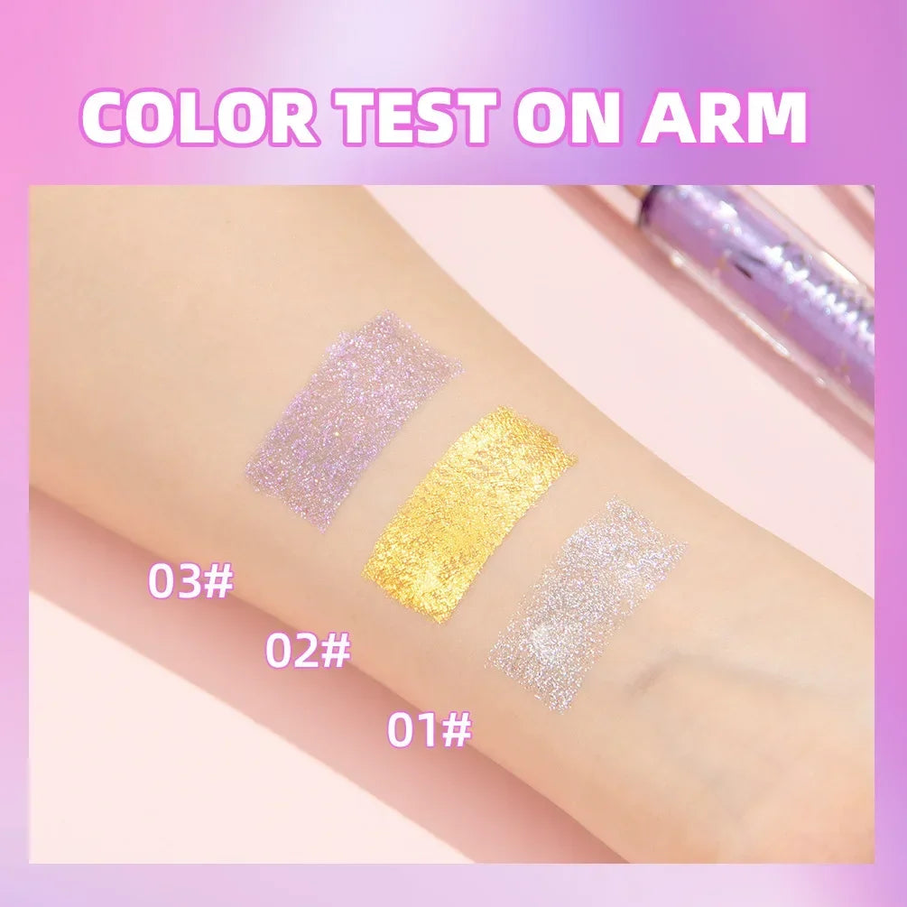 Diamond Purple Mascara Shining Sequins Glitter Eyelashes Quick Dry Sweat Proof Lasting Curling Thick Mascara Shimmer Makeup тушь