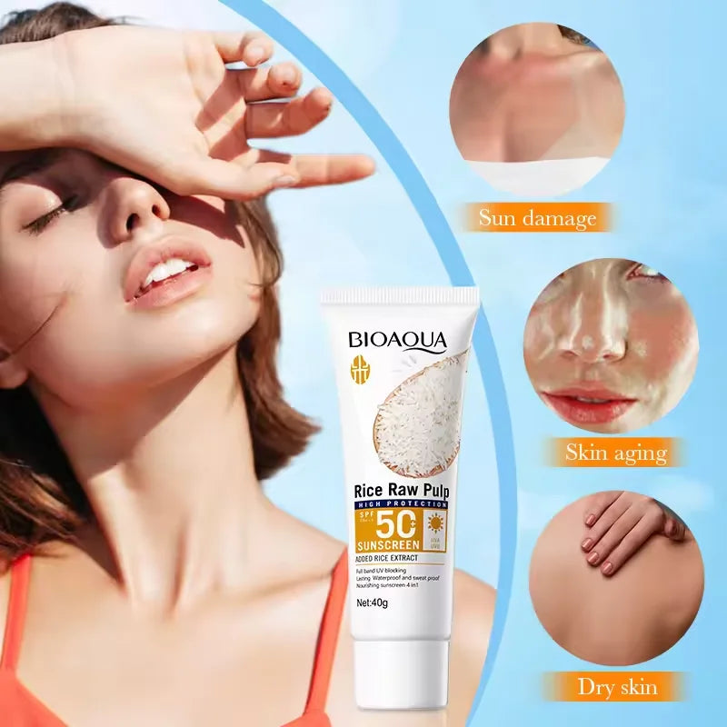 Facial & Body Sunscreen Cream SPF 50+ Body Protector Solar Lotion Long-Lasting Non-Greasy Prevent Sunburn UV Protection Sun Sunblock