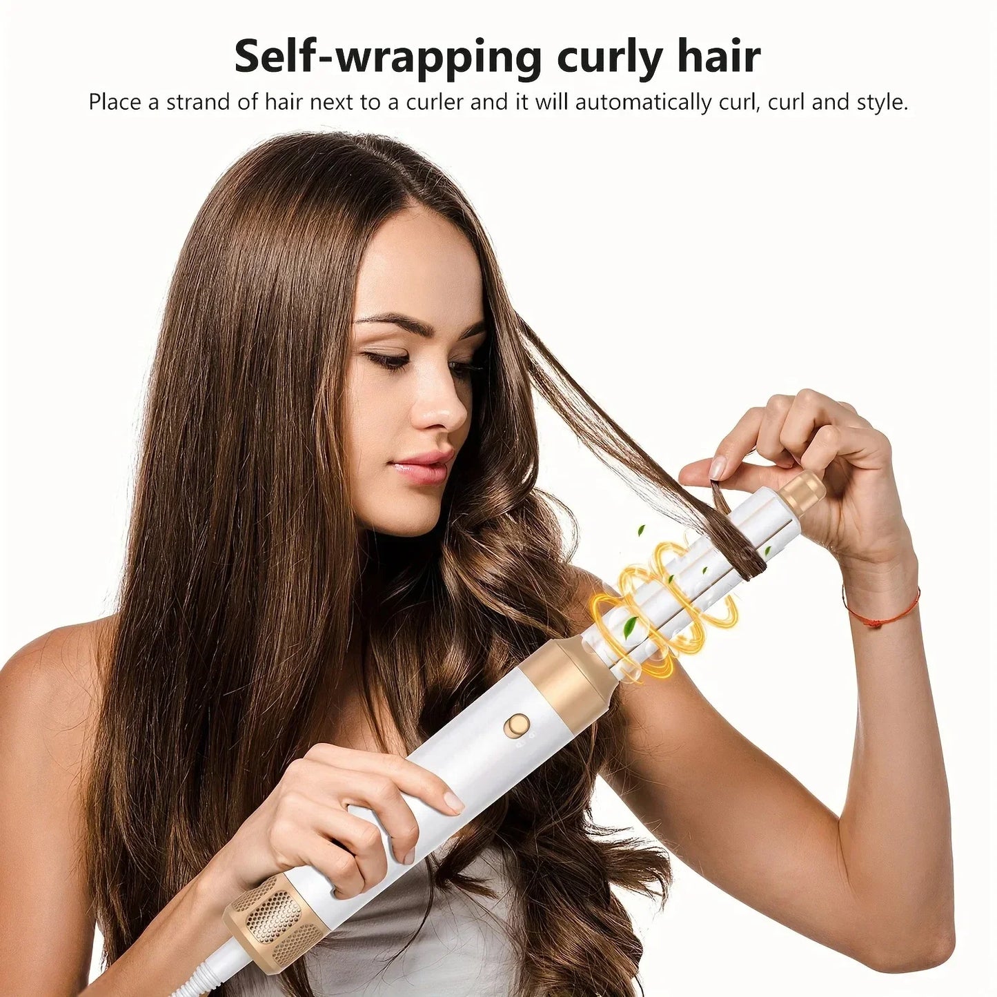 Tinsol 7 In 1 Hair Dryer Brush Brushless High Speed Hair Dryer with Diffuser Ionic Blow Dryer Hot Air Styling Comb Hair Curler