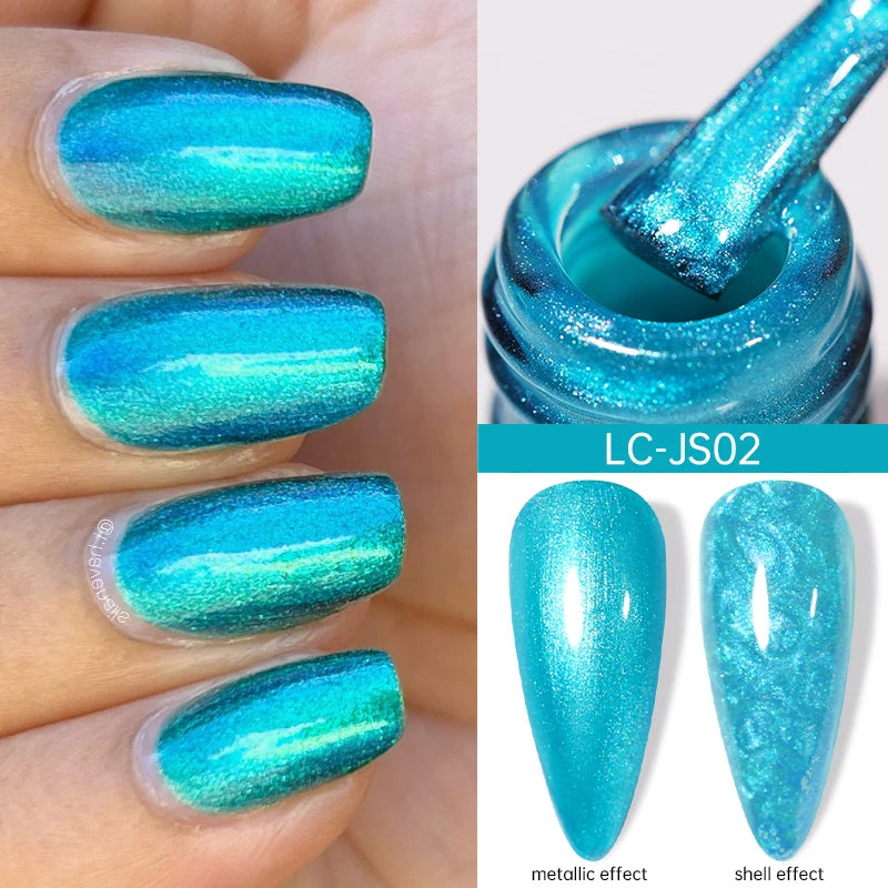 LILYCUTE Thermal Nail Gel Polish 3 Layers Temperature Shiny Color Changing Series Semi Permanent Soak Off UV Nail Gels Polish