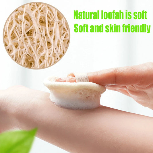 3/6/10 PCS( Natural loofah puff )Face Wash Puff Face Wash Puff loofah Face Puff Cosmetic Puff Face Cleansing Natural loofah