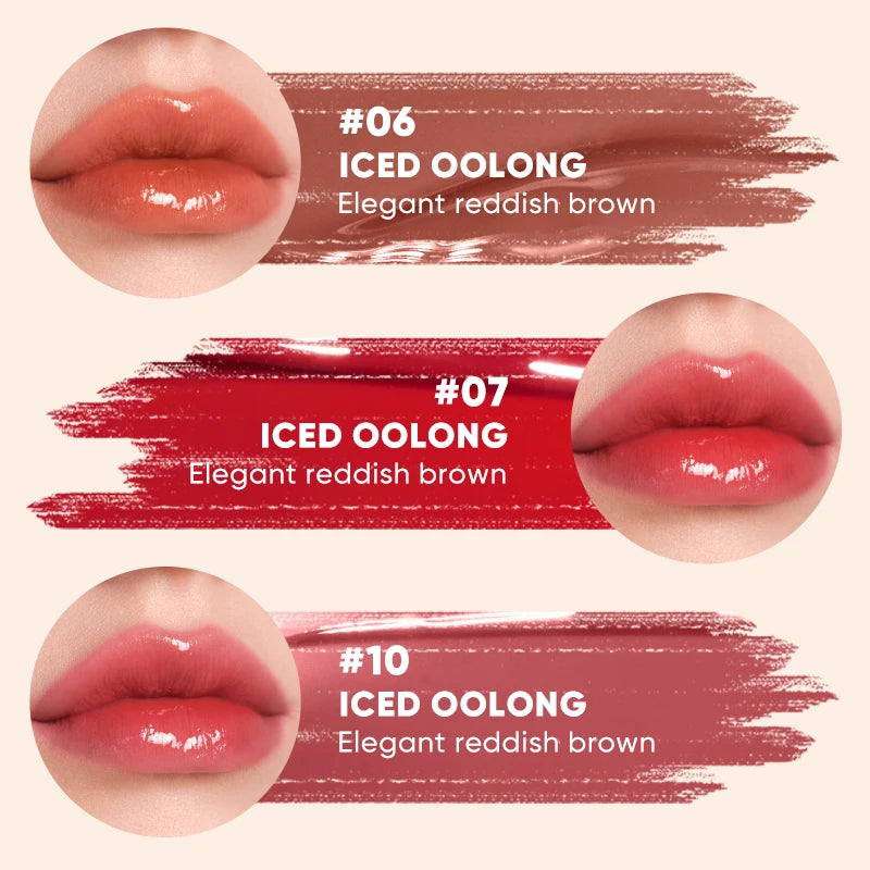 Judydoll Watery Lip Gloss-Hydrating Lip Essence Glossy Mirror Lip Gloss, Non-Stick Cup, Suitable for Self-Use, Gifting, Beginners