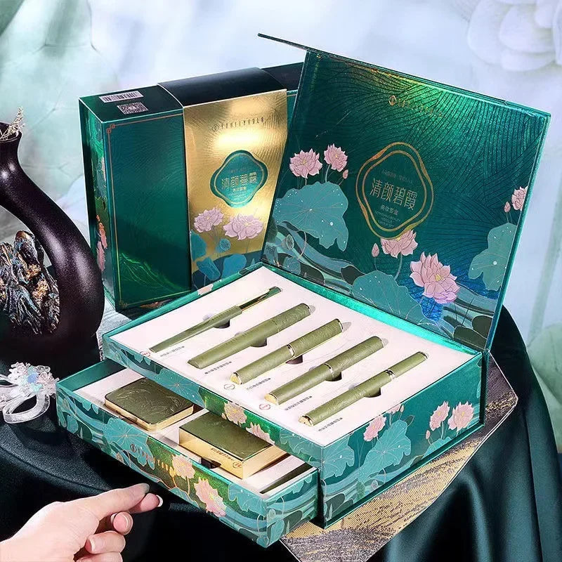 Christmas Makeup Set Gift Box BB Cream Lipstick Eyeliner Eyeshadow Eyebrow Pencil Beauty Makeup Cosmetics Holiday Gift