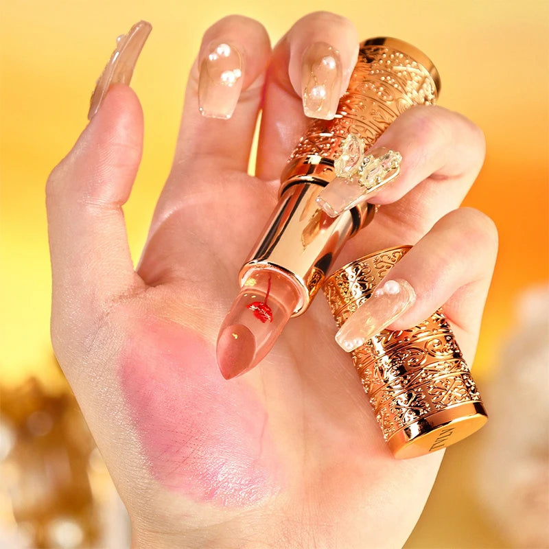 Crystal Color-Changing Petal Lipstick for Women – Moisturizing, Long-Lasting, Non-Sticky Lip Balm