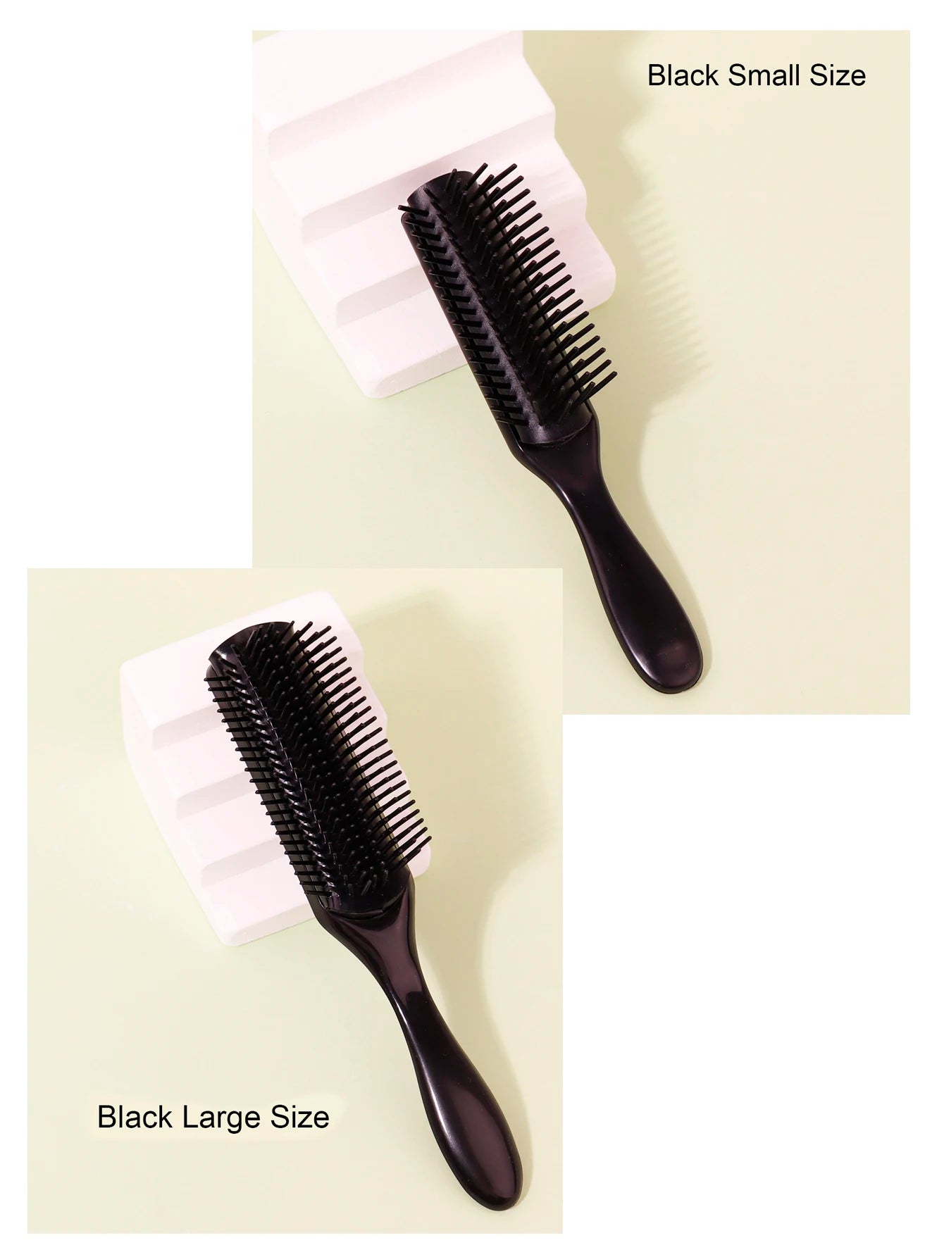 1pcs 9-row wrinkle removal massage curly hair brush, detachable 9-row comb plastic wet hair brush