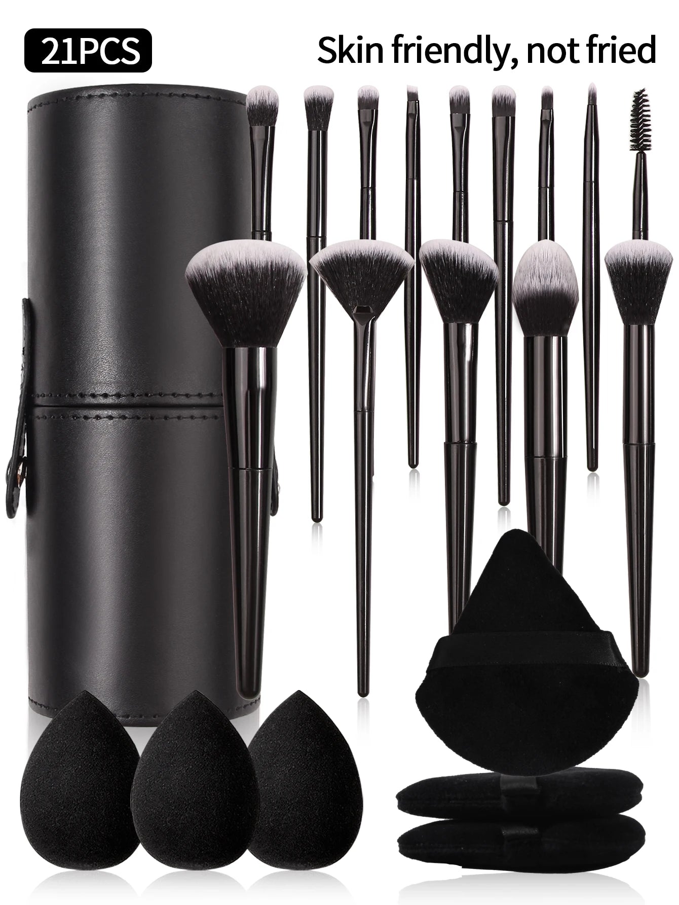 Black Makeup Brush Set Professional Super soft detail brush Blush Brush Foundation Concealer Eyeshadow Brush Women Beauty Tool