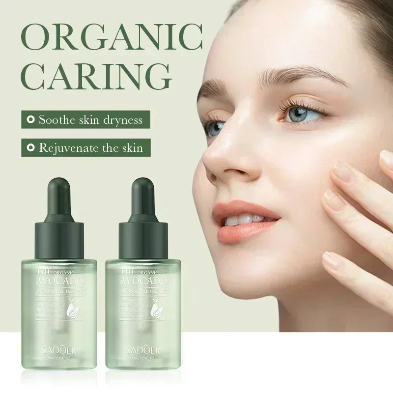 Avocado Face Essence Organic Shea Butter Moisturizing Anti-Aging Whitening Repairing Nourish Smooth Facial Serum Skin Care