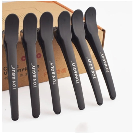12pcs Hairdressing Hair Clip Salon Professional Women's Braided Tools Black Plastic Hairpin Clamps Claw Section Alligator Clips