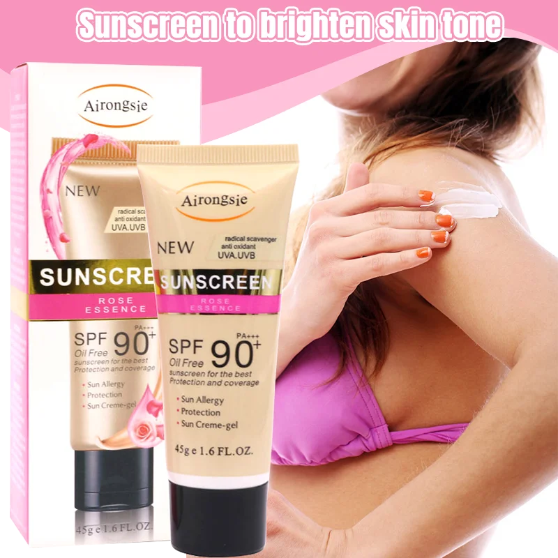 Sunscreen Spf60 Spf90 Facial Body Sun Cream Sunblock Skin Protective Oil Control Isolation Lotion Blocker Refreshing Skin Care