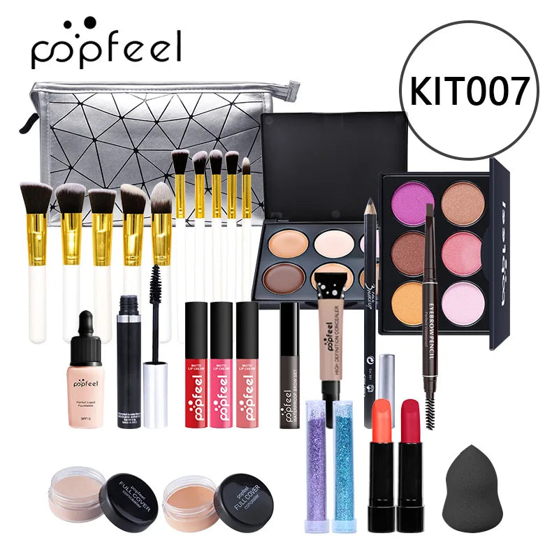 Makeup Set Foundation Eyeshadow Makeup Brush Student Newcomer Full Makeup Gift Box Makeup Set 27 Pieces Christmas Birthday Gift