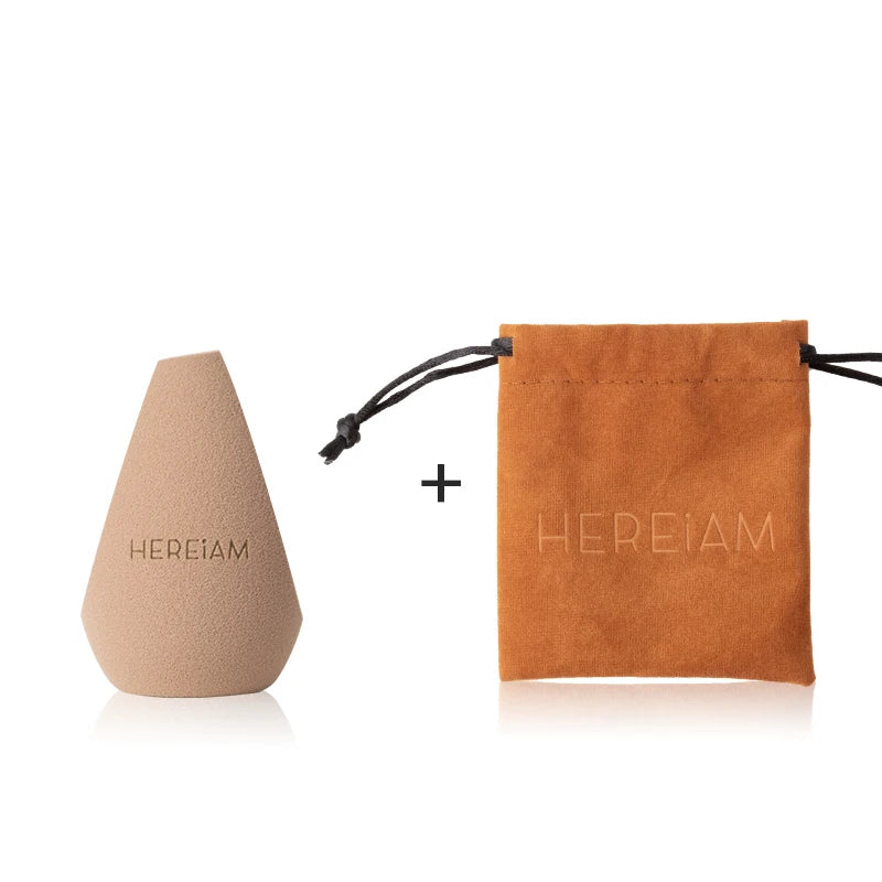 HEREIAM New Makeup Sponge Puff With Storage Bag Dry and Wet Professional For Foundation Soft Smooth Beauty Tools & Accessories