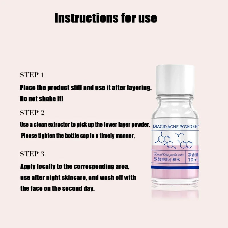10ml pink salicylic acid concentrated acne essence - containing salicylic acid, lactose acid, calamine, double acid dual care, s