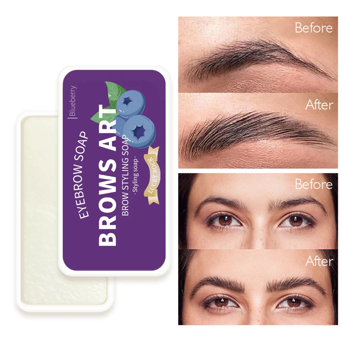 4-color eyebrow styling wax, styling gel, waterproof, natural, long-lasting, transparent eyebrow soap, eyebrow styling cream