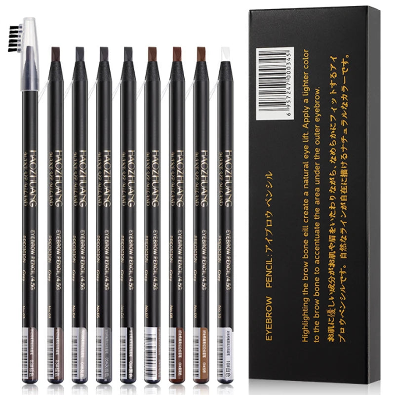 1PC Waterproof Eyebrow Pencil – 6 Natural Colors, Long-Lasting Tint Brow Pen for Defined, Smudge-Proof Eye Makeup