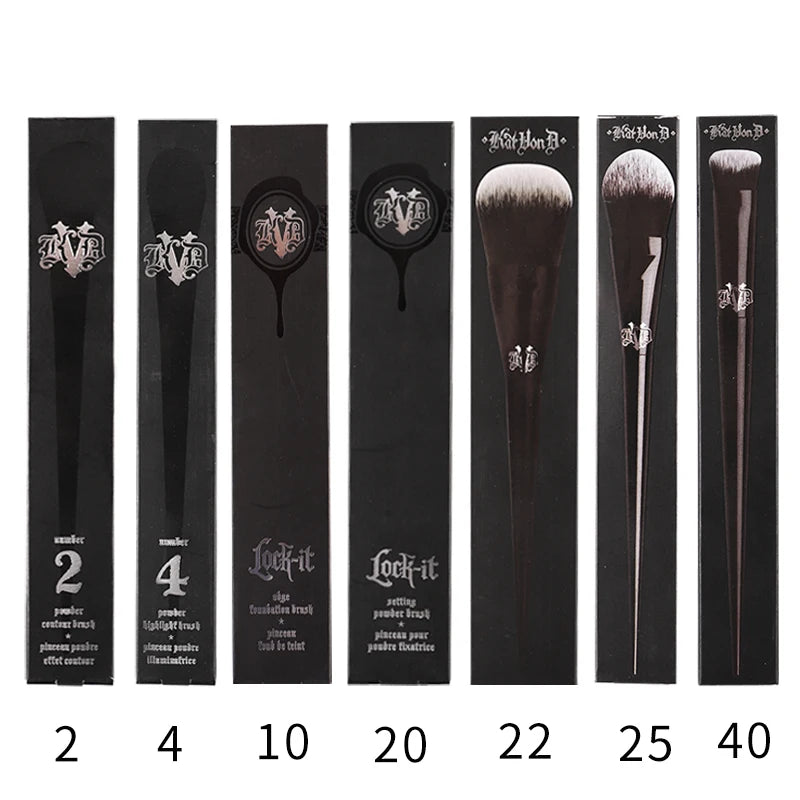 Kat Von D Makeup Brush Set & Kit Foundation Blush Highlight Concealer Powder Sculpting Eyeshadow Brush KVD Brand Makeup Brush