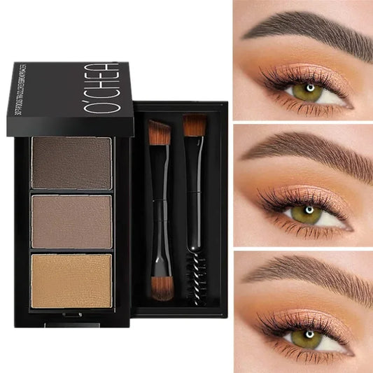3 In 1 Three-dimensional Eyebrow Powder Waterproof Long-lasting 3D Eyebrow Dyeing Eyebrow Cream Enhancer Cosmetics Women Makeup