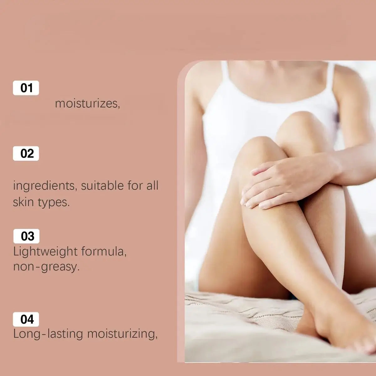 Body moisturizing essential oil is suitable for all skin types for moisturizing, refreshing and non greasy.
