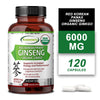 Korean Red Panax Ginseng + Ginkgo Biloba Capsules Increases Energy, Mood, Stamina & Performance, Supports Mental Health