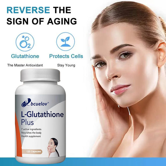 L-Glutathione Skin Brightening Supplement - Natural Antioxidant, Supports Healthy Skin, Strengthens Liver, 120 Capsules