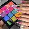 16-Grid 16 Color Solid Rubbing Powder Palette for Nail Art DIY Gradient Smudge Pat-pat Powder Nail Art Manicure Gradient Pigment